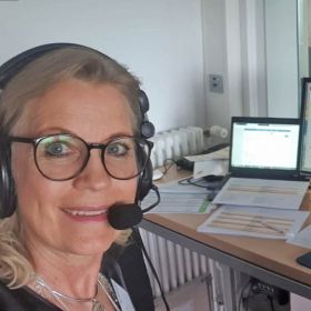 Margit Schuck at sales meeting at company HOMAG