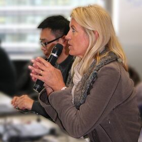 Simultaneous interpretation in seminar room during technical training